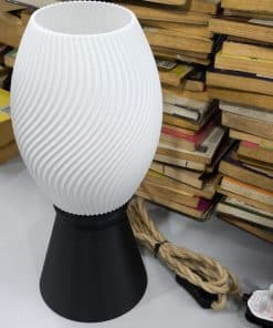 LUUMI Wave lamp with cone stand and rope wire