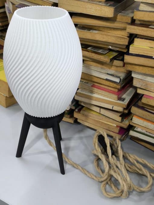 LUUMI Wave lamp with legs stand and rope wire