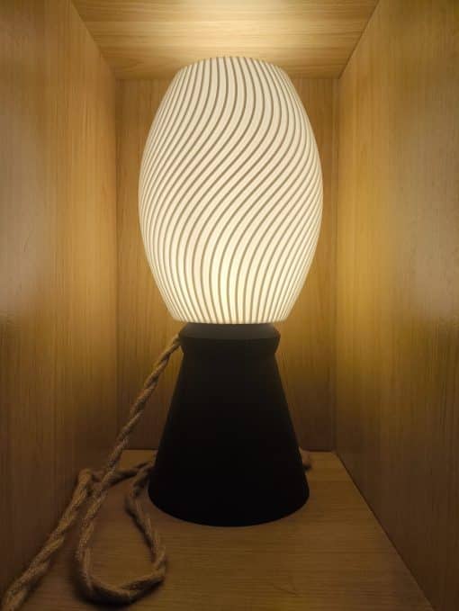 LUUMI Wave Lamp with cone stand