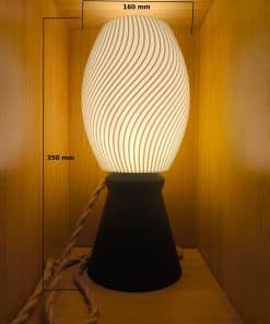 LUUMI Wave lamp with cone stand